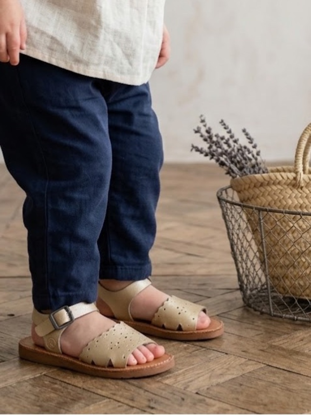 Freshly Picked Laguna Champagne Leather Sandals